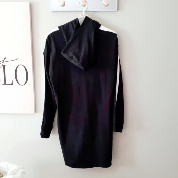 EUC Divided H&M black & white “Superior” cotton blend longline sweatshirt dress - Picture 6 of 9